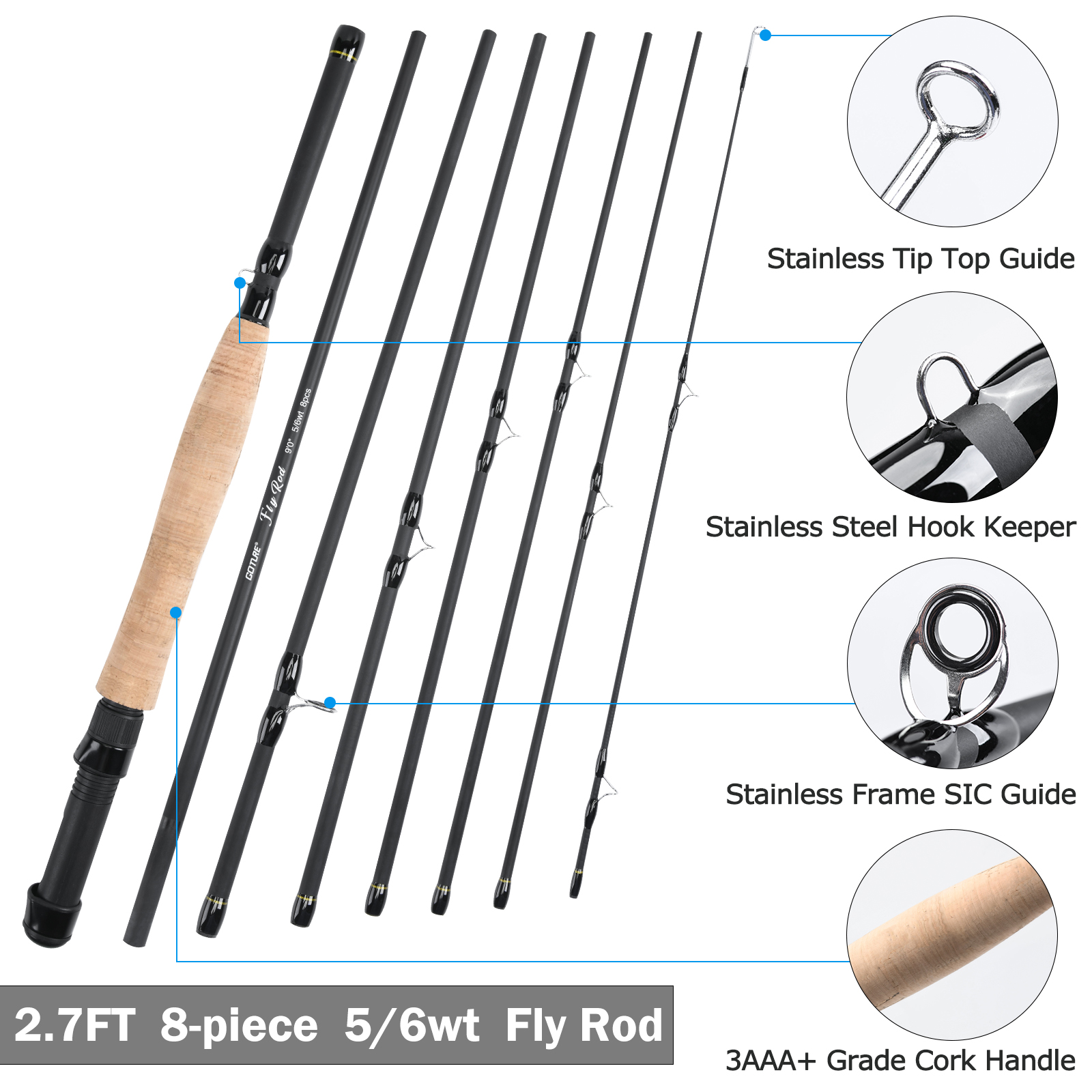 Goture 8Section Travel Fly Fis – Fishing Rod Fly Bewertung und Preis
