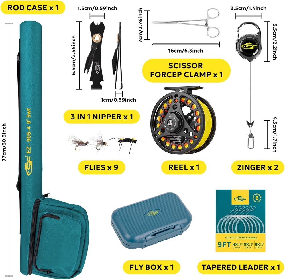 Fly Fishing Rod Combo Starter  – Fishing Rod Case Bewertung und Preis