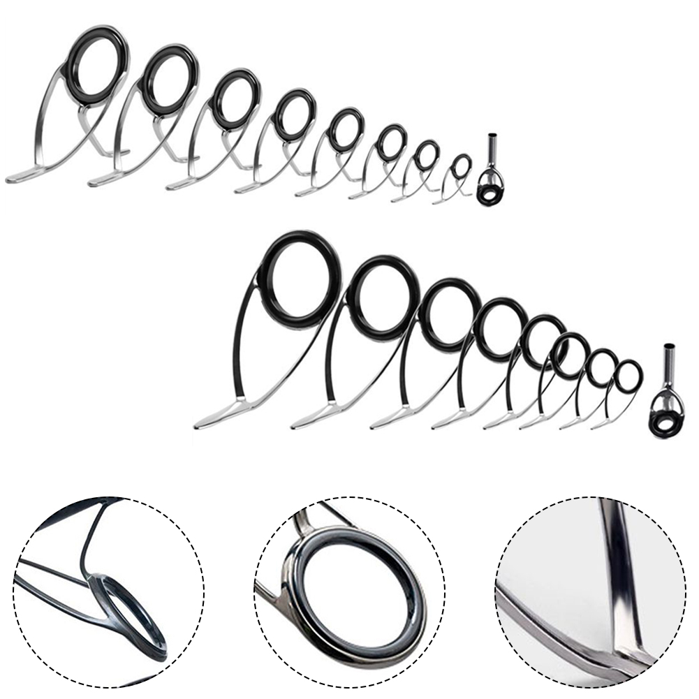 9 Pcs Fishing Rod  Guide Ceram – Fishing Rod Tip Replacement Bewertung und Preis