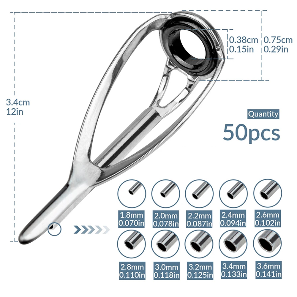 THKFISH 50pcs Fishing Rod Guid – Fishing Rod Tip Replacement Bewertung und Preis