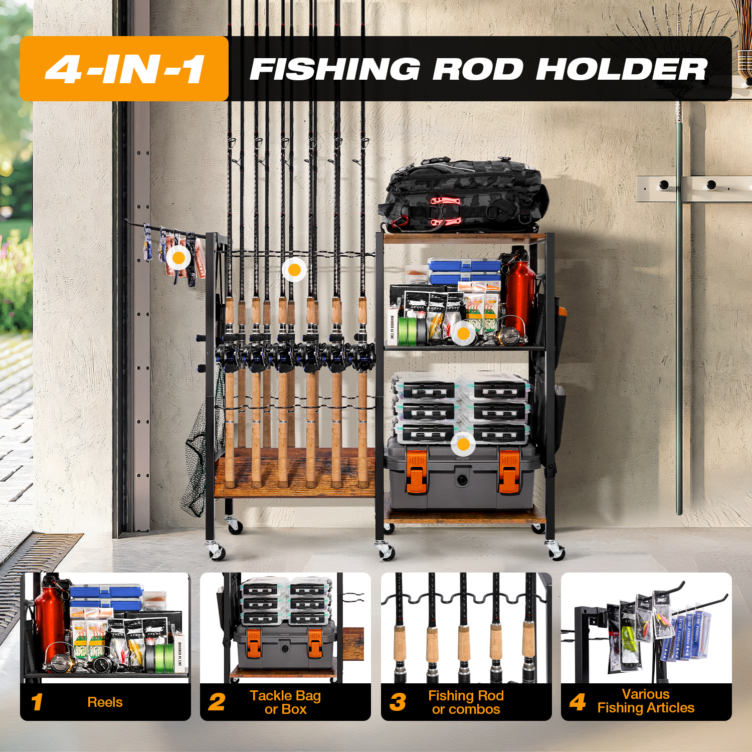 Fishing rod holder,Fishing Rod – Fishing Rod Rack Bewertung und Preis