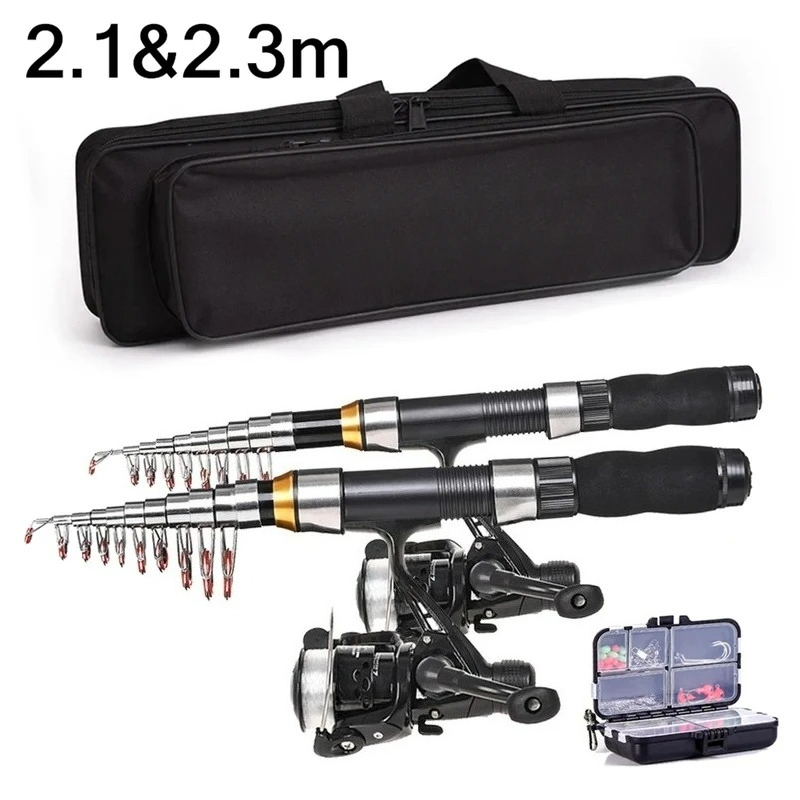 BRAVMAK 2.1/ 2.3 mTelescopic F – Fishing Rod Combo Bewertung und Preis